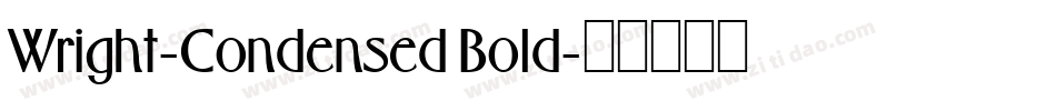 Wright-Condensed Bold字体转换